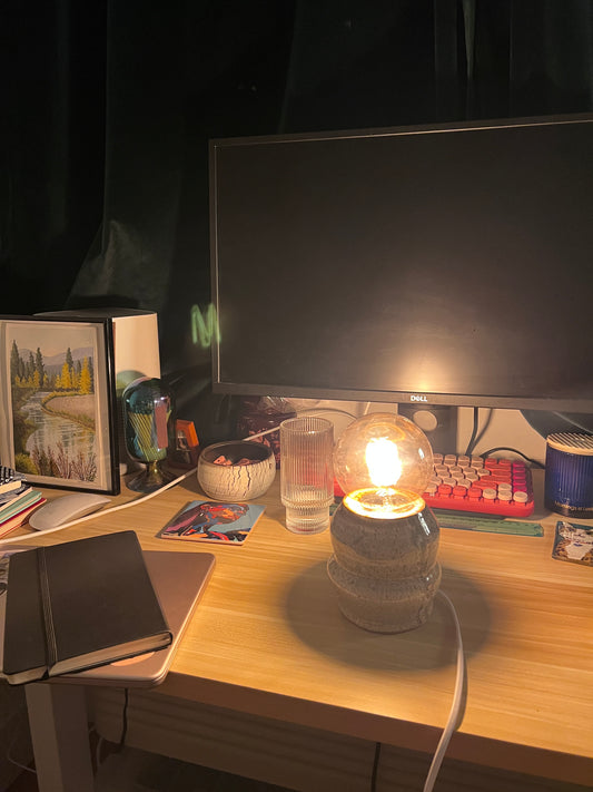 Beige table lamp